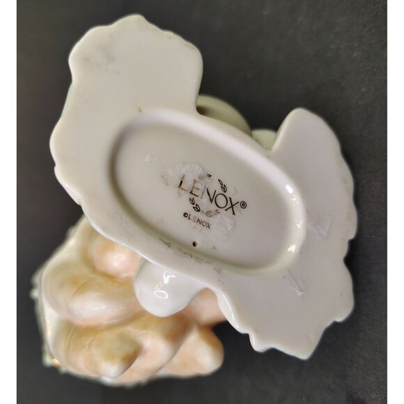 Lenox Petals and Pearls Bunny Rabbit Planter Vase, Easter Spring Carrot Bow Tie - Picture 8 of 8